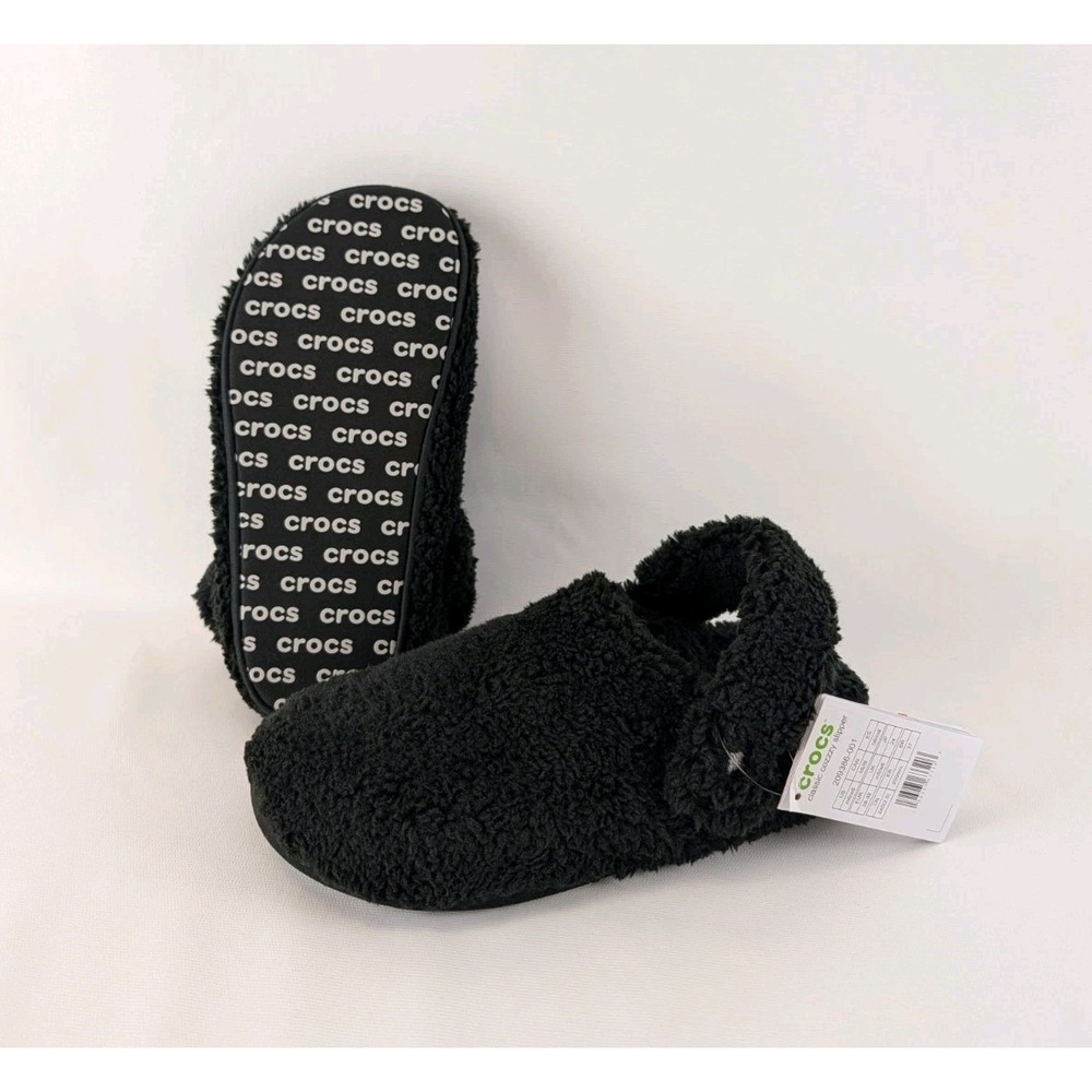 Crocs Classic Cozzzy Slipper Woman's Sz‎ 8 Black New